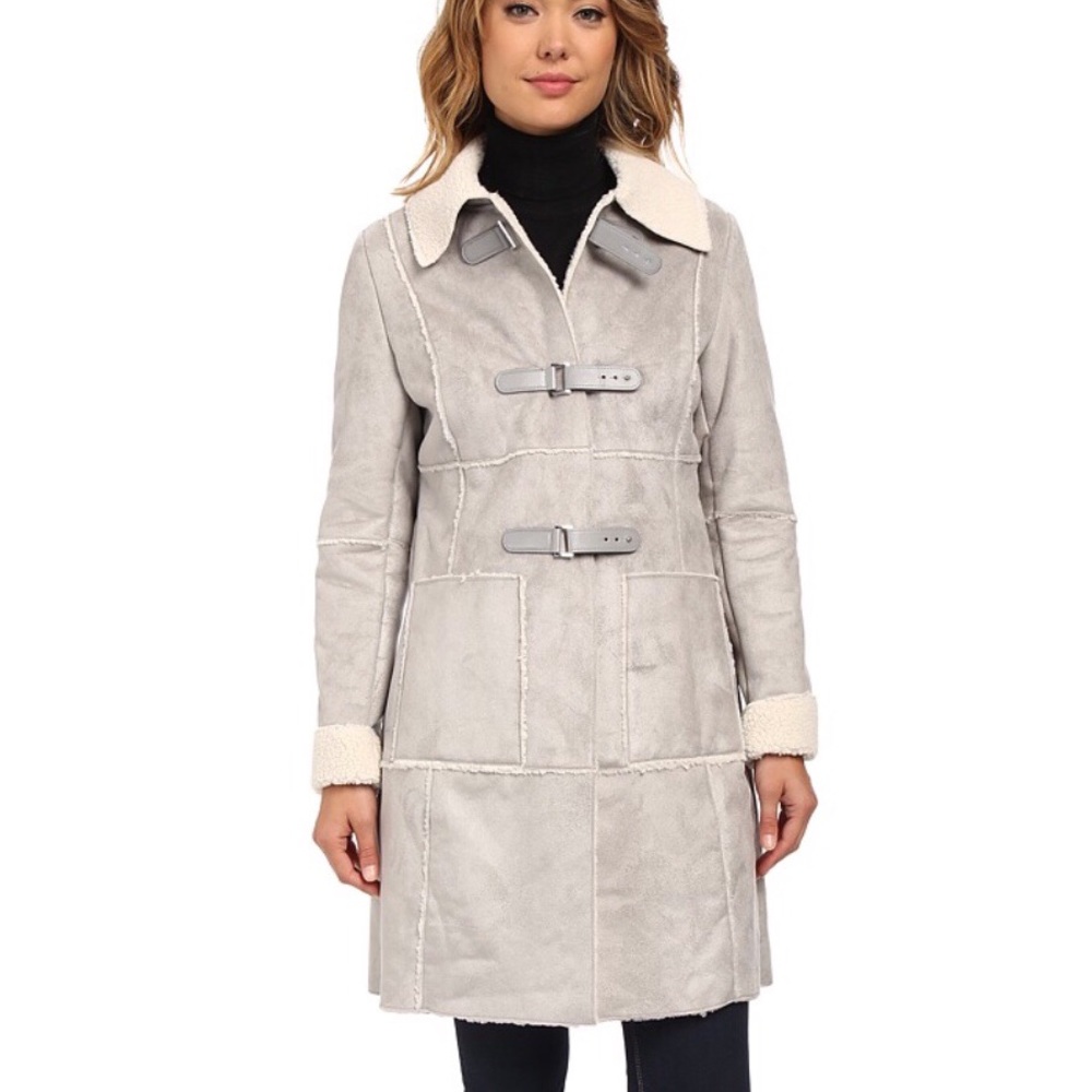 LAUREN Ralph Lauren Shirt Collar AlaskanGrey Coat